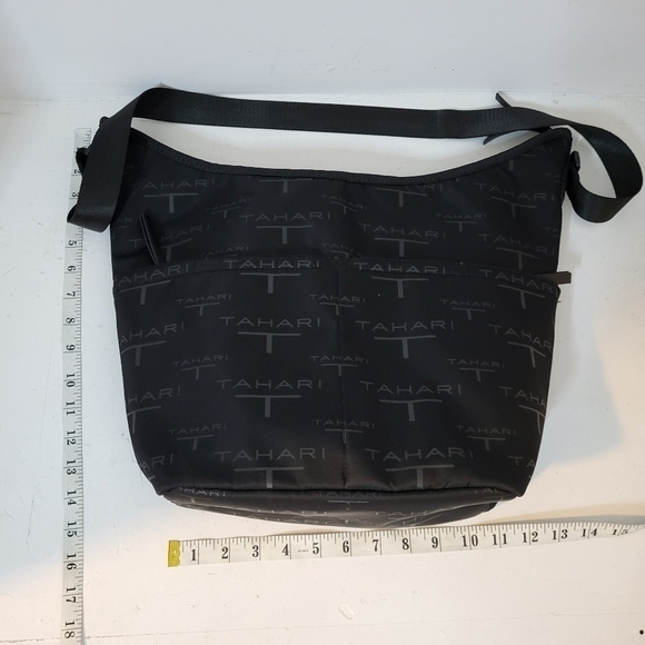 Tahari Shoulder Large Black Monochrome Bag - Picture 11 of 11